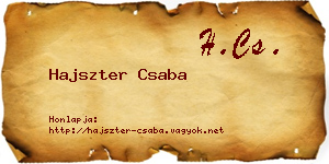 Hajszter Csaba névjegykártya