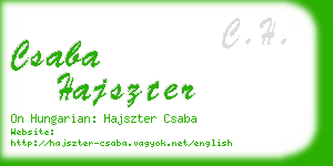 csaba hajszter business card